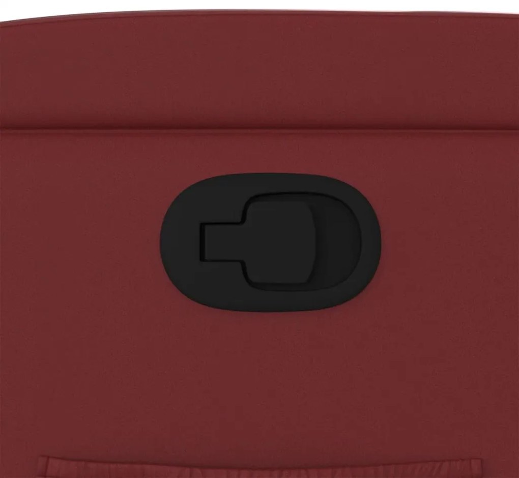 Poltrona reclinável couro artificial vermelho tinto