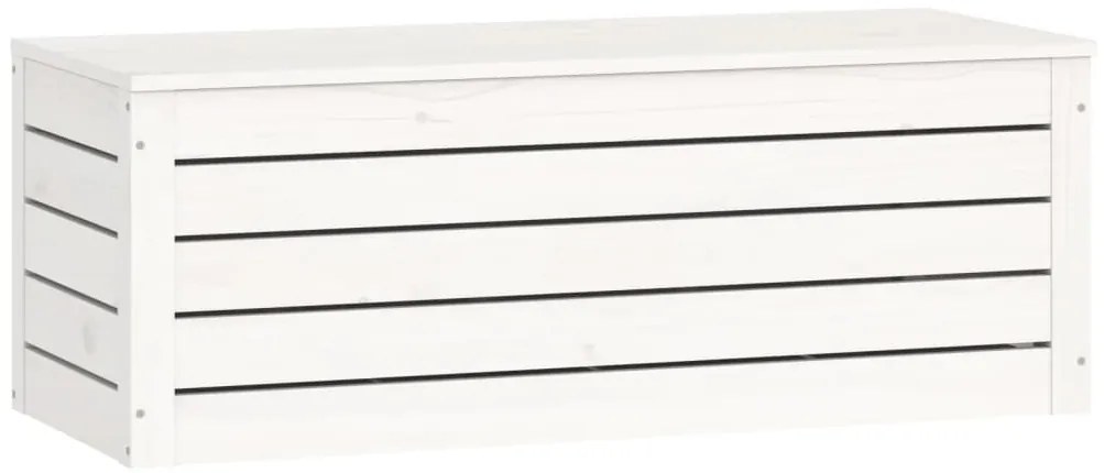 Caixa de arrumação 89x36,5x33 madeira de pinho maciça branco
