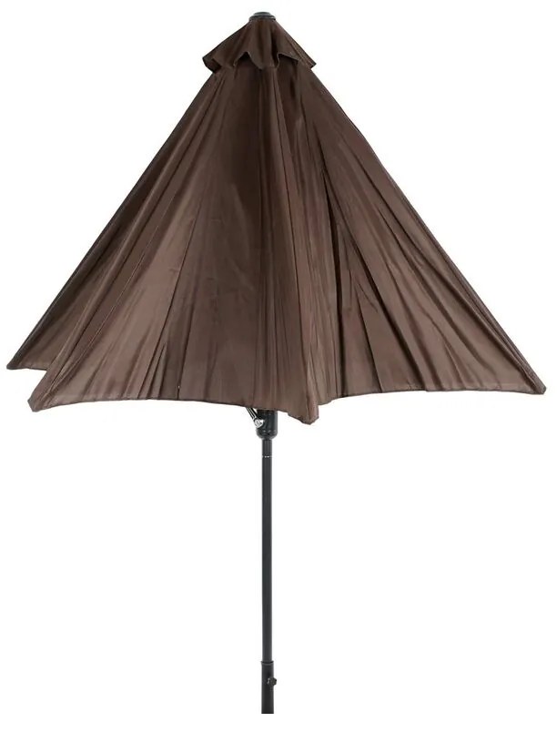 Parasol DKD Home Decor Preto Castanho Aço 300 x 300 x 250 cm