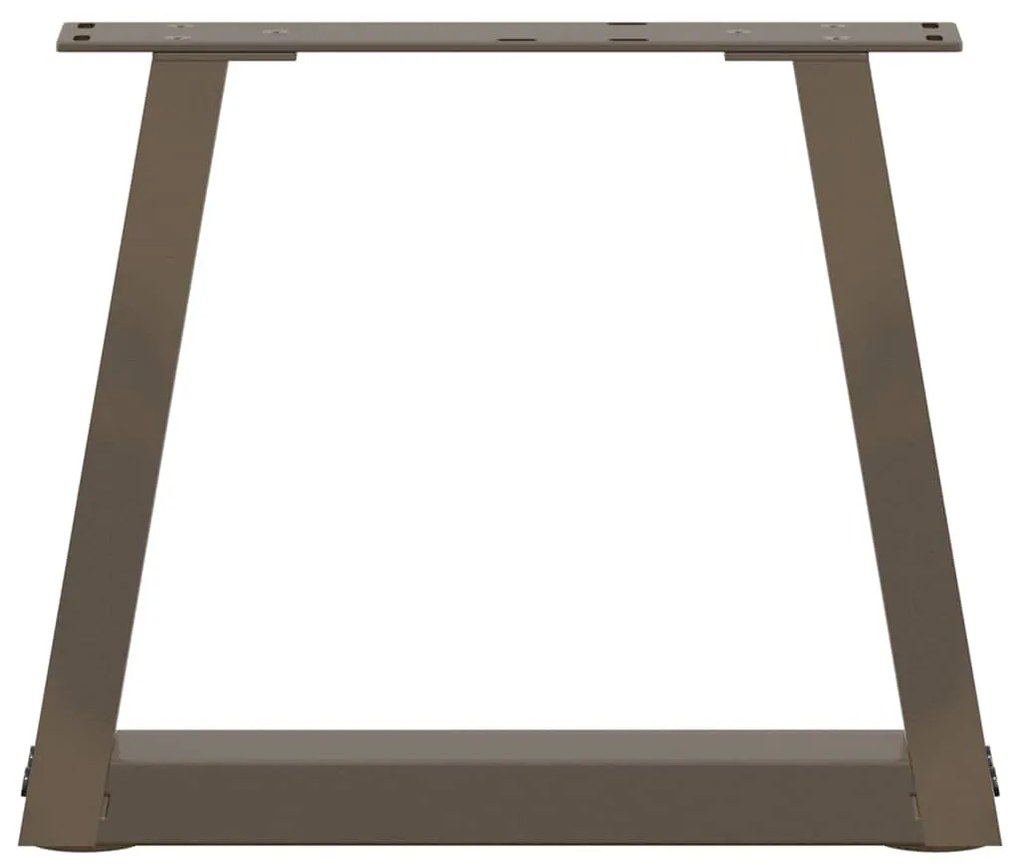 Pés para mesa de centro em formato de V, 2 peças, aço natural, 40x(30-