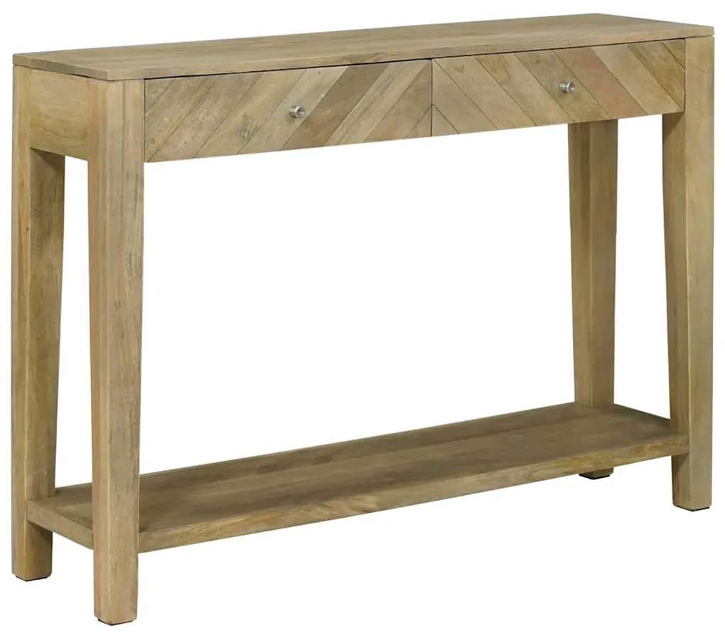 vidaXL Aparador Cinza Natural 110 x 30 x 80 cm Madeira de manga maciça