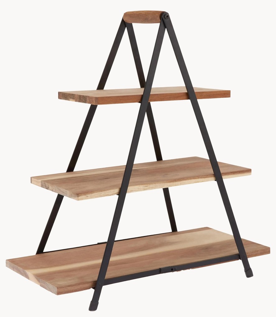 Suporte de servir com andares em madeira de acácia Serve