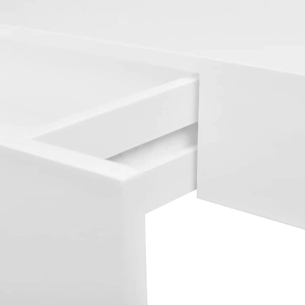 Prateleira de parede c/ 1 gaveta para livros/DVD MDF branco