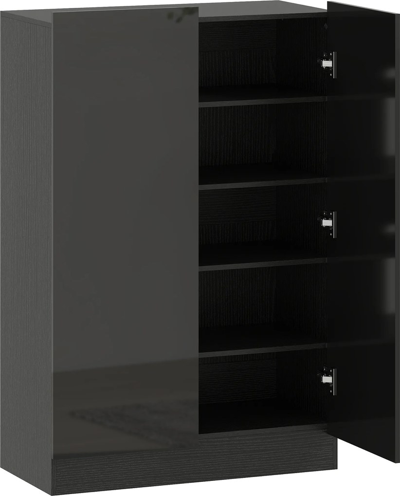 HOMCOM Sapateira para Entrada com Prateleiras Ajustáveis para 20 Pares de Sapatos 72x34,5x103 cm Preto | Aosom Portugal