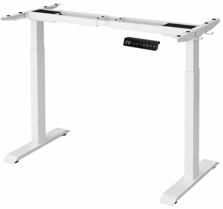 Estrutura Secretária regulável em altura sem tampo com motor duplo 60 x (107,5-175) x (69-115) cm Branco