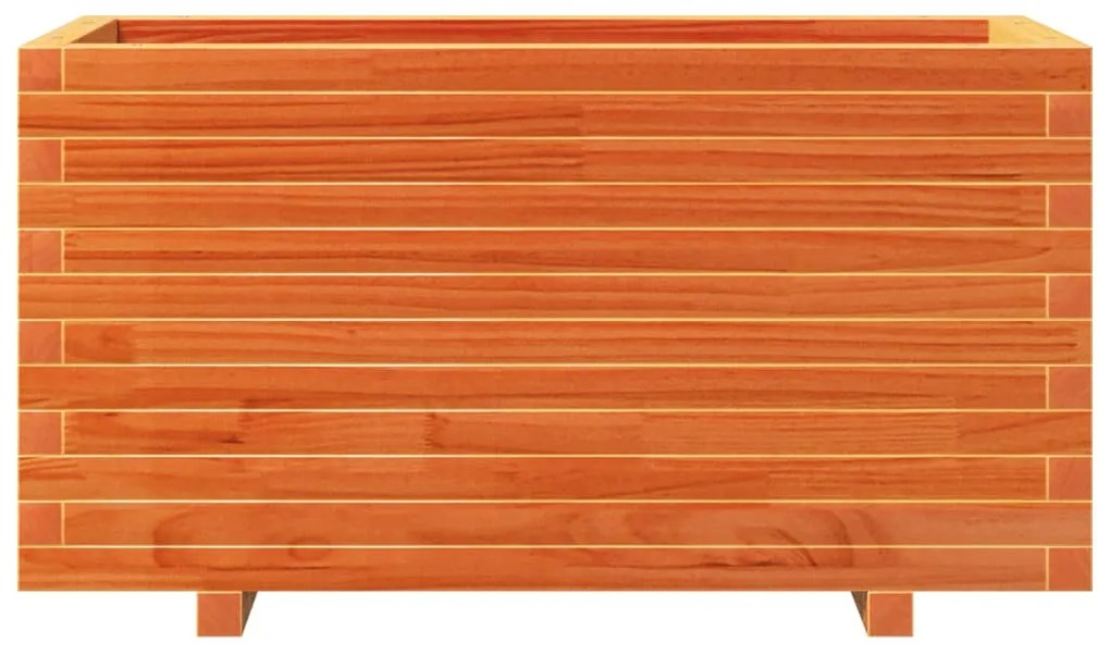 Vaso/floreira de jardim 90x40x49,5 cm pinho maciço castanho mel