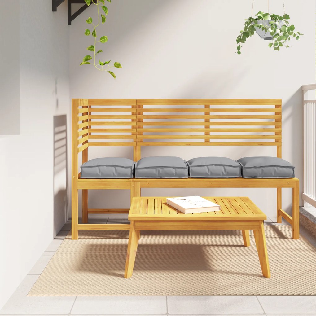 vidaXL Almofadas de Palete para Assento 4 pcs Cinza 40x40x8 cm Tecido Oxford