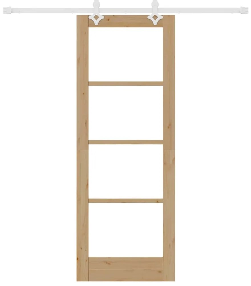 Porta Deslizante vidaXL com Conjunto de Hardware 73.5x198.5 cm Madeira