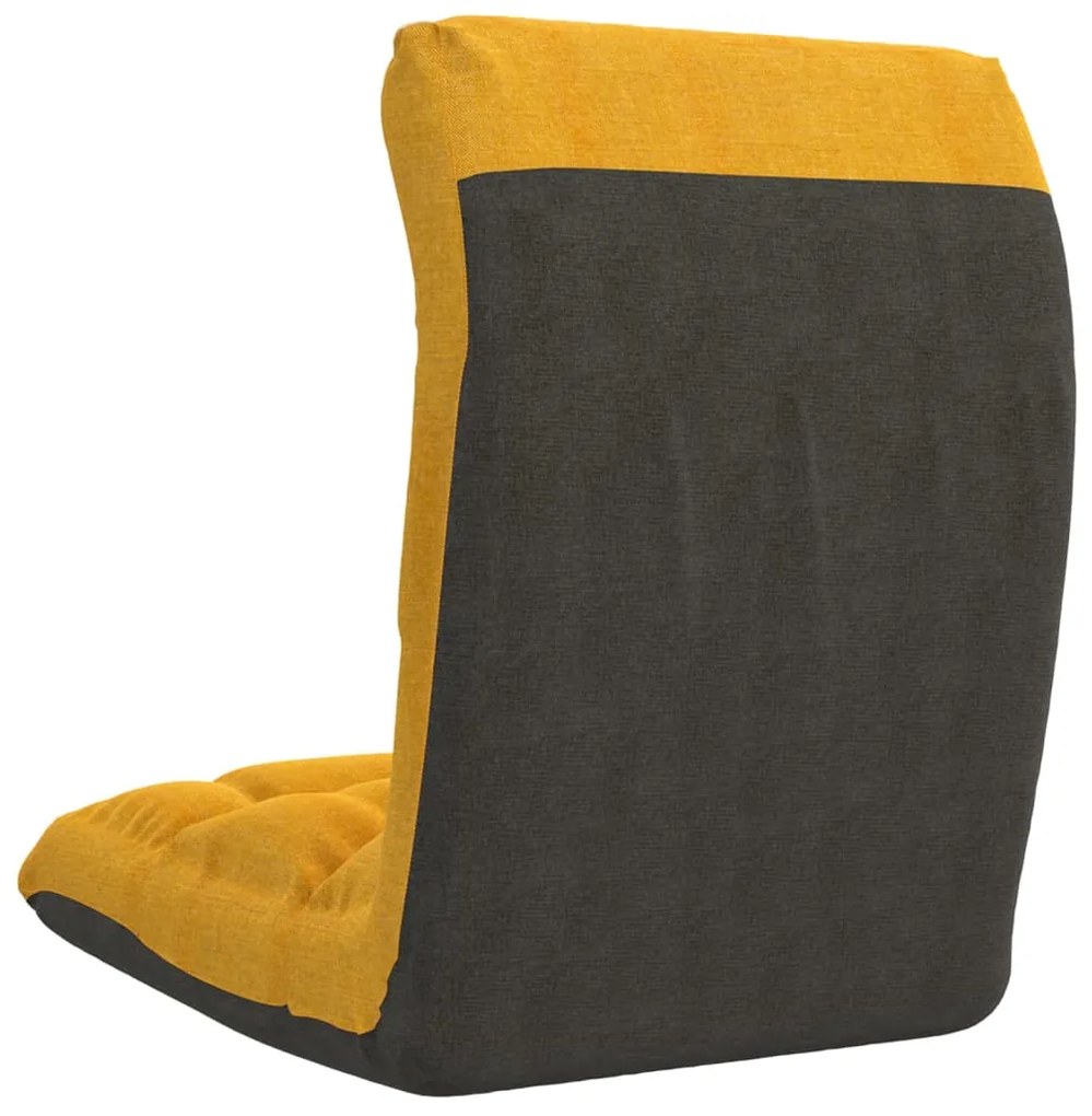 Colchão/cadeira de piso dobrável tecido amarelo mostarda