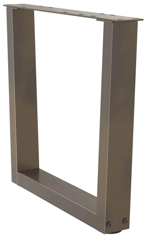 Pés para mesa de centro em formato de V, 2 peças, aço natural, 50x(42-