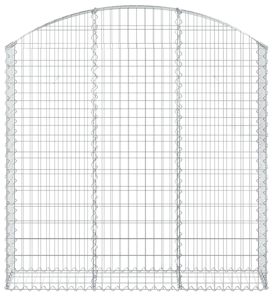 Cesto gabião arqueado 150x30x140/160 cm ferro galvanizado