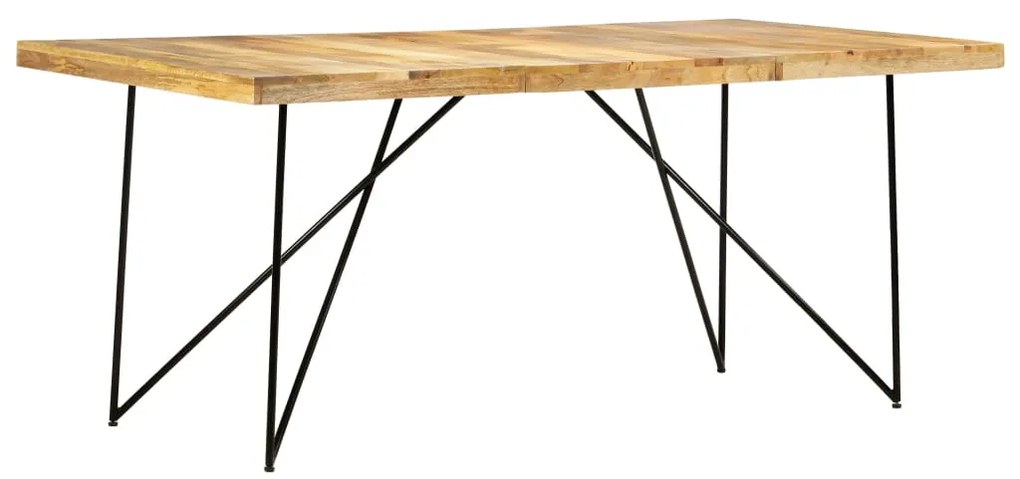 vidaXL Mesa de jantar 180x90x76 cm madeira de mangueira maciça
