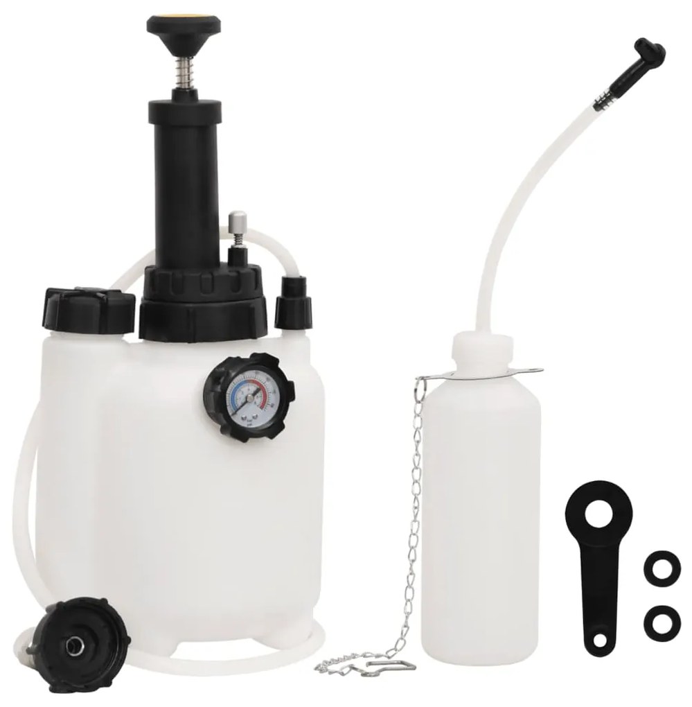 210781 vidaXL Sangrador de travões 3 L branco e preto