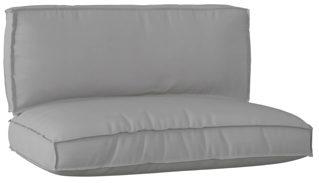 vidaXL Conjunto de Almofadas para Palete 2 pcs Cinzeto