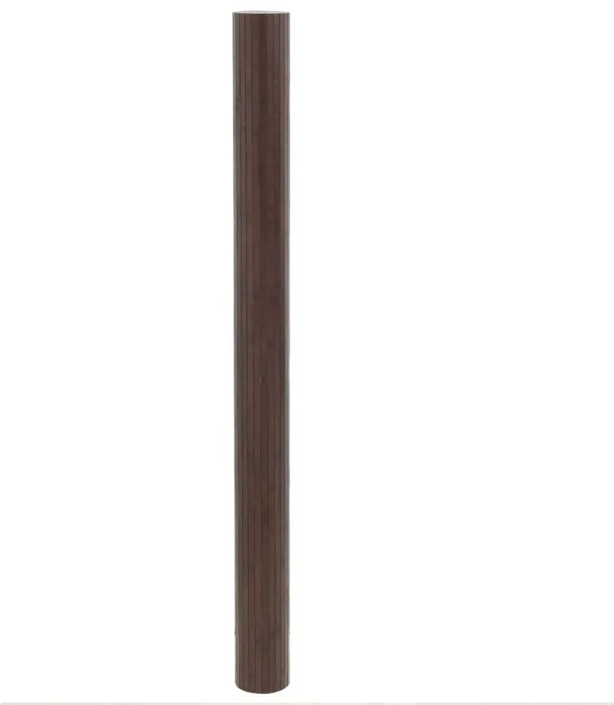 Tapete retangular 80x300 cm bambu castanho-escuro