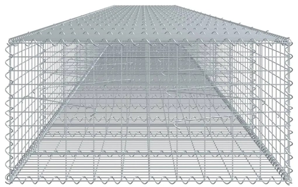 Cesto gabião com cobertura 1100x100x50 cm ferro galvanizado