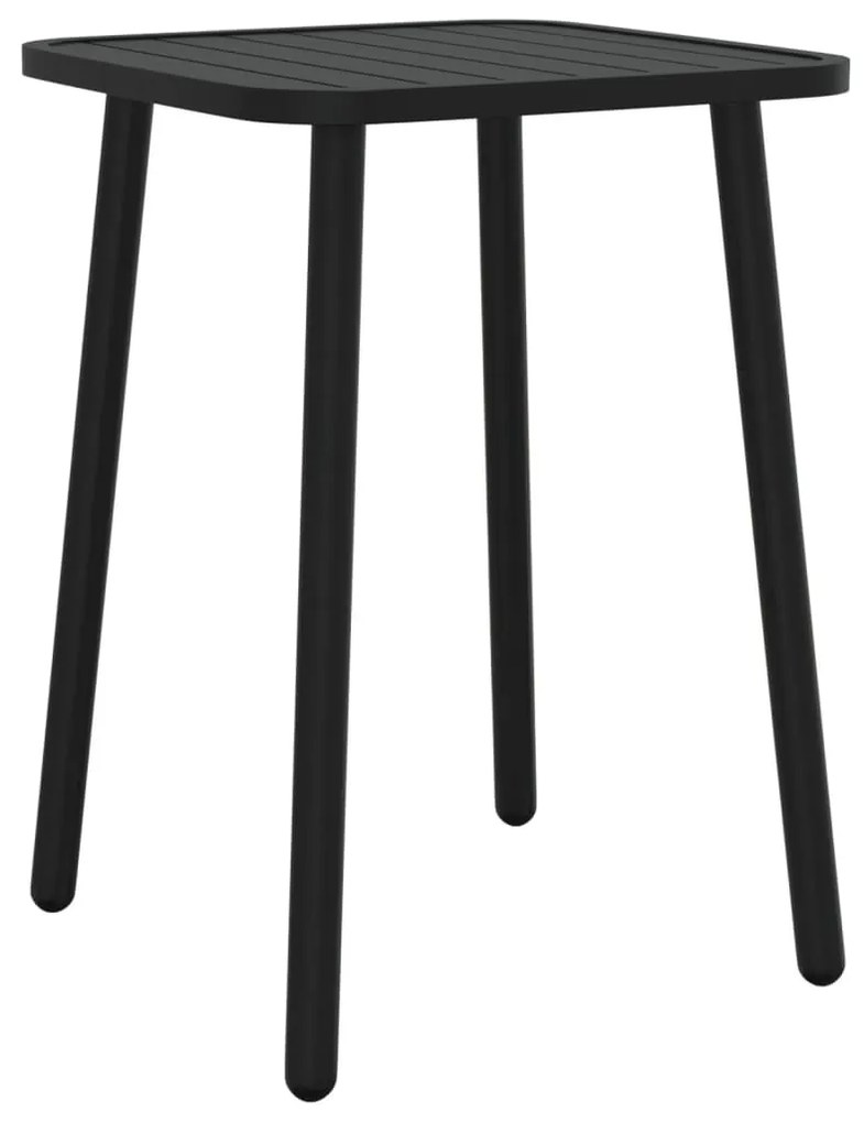 3 pcs conjunto de jantar para jardim aço antracite