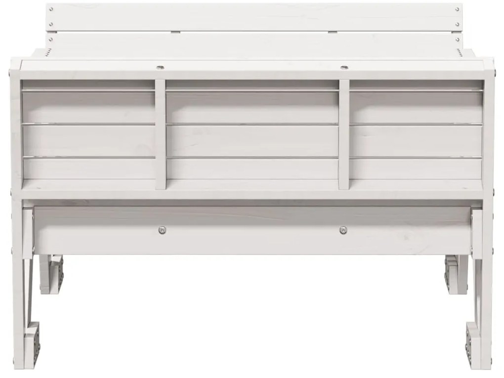 Mesa de piquenique p/ crianças 88x122x58 cm pinho maciço branco