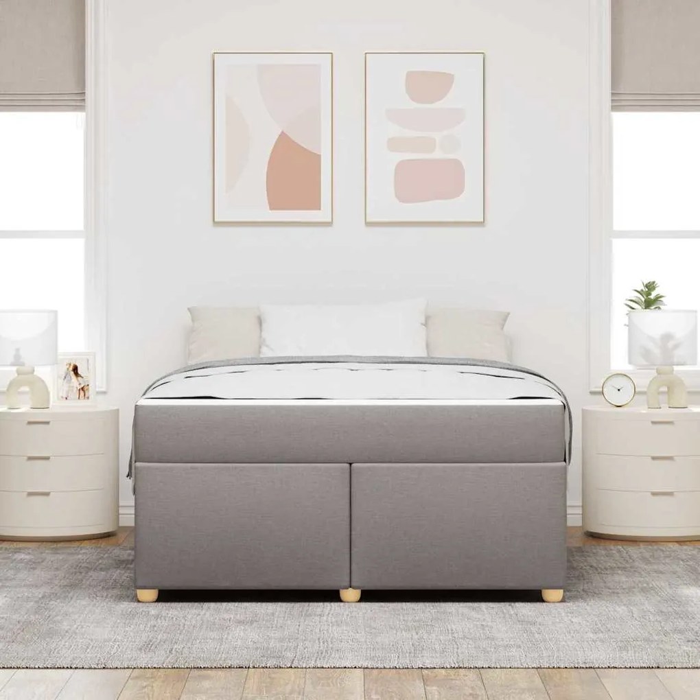 Estrutura da Cama Cinzento-acastanhado 160 x 200 cm tecido
