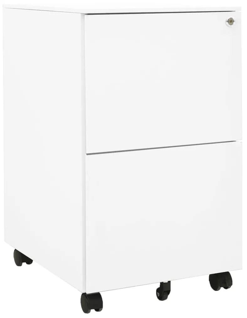 vidaXL Arquivador móvel aço 39x45x67 cm branco