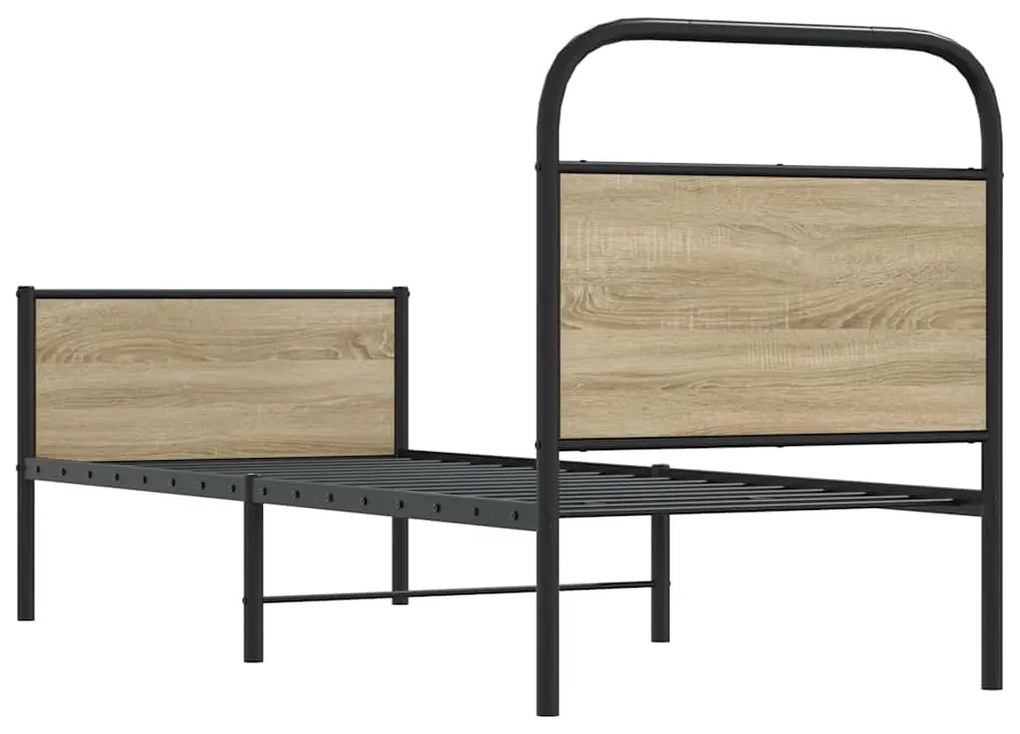 Estrutura cama s/ colchão derivados de madeira carvalho sonoma