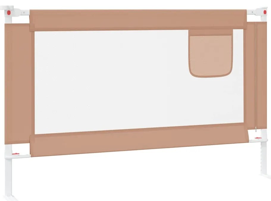 Barra segur. p/ cama infantil tecido 120x25cm cinza-acastanhado