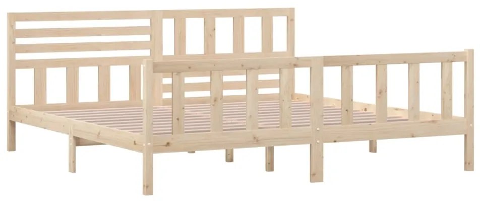 Estrutura de cama 200x200 cm madeira maciça