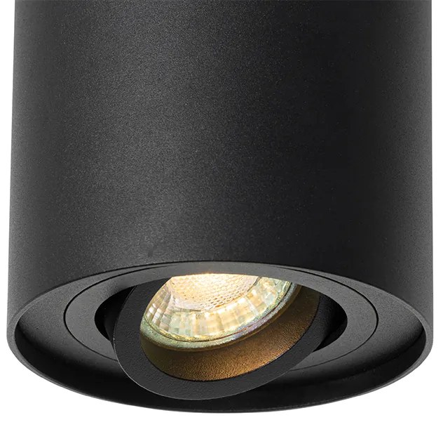 Foco de teto inteligente preto ajustável com Wi-Fi GU10 - Rondoo up