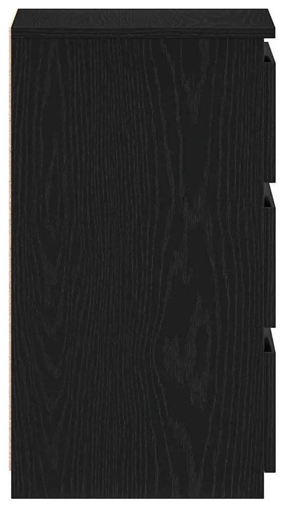 Cômodas de cabeceira vidaXL 2 pcs Carvalho Preto 40x35x62,5 cm Madeira