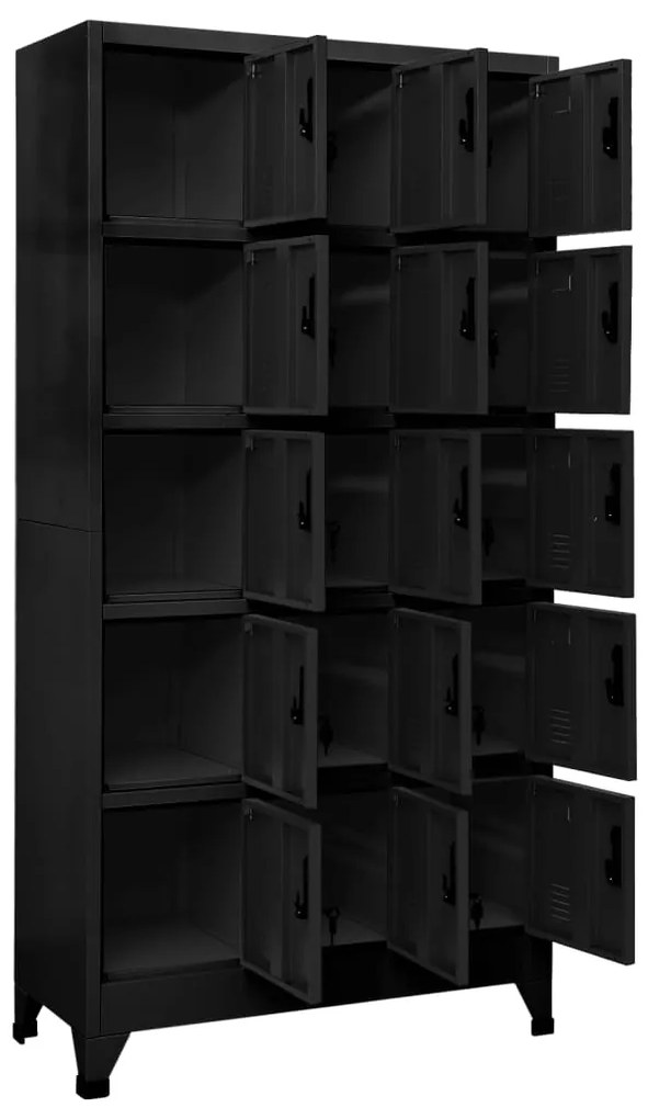 Cacifo 90x40x180 cm aço preto