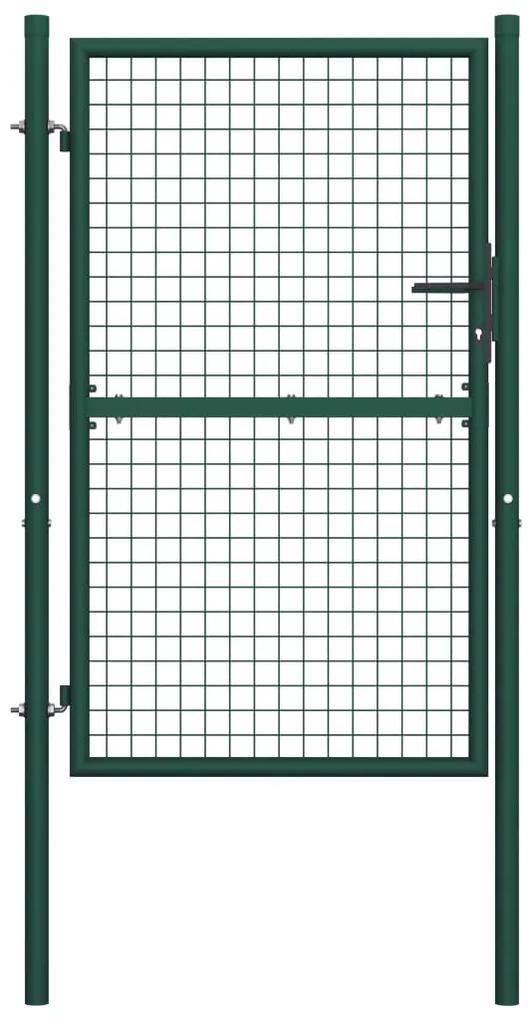 Portão de cerca 100x200 cm aço verde