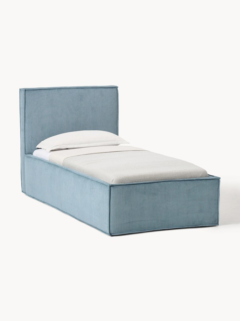 Cama de solteiro estofada em bombazina Dream