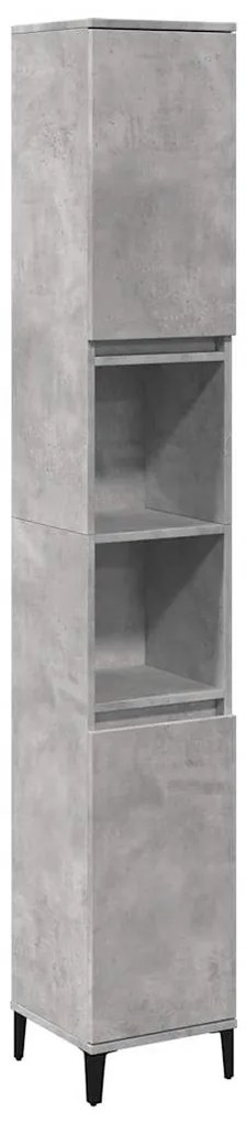 3 pcs conj. móveis casa banho derivados madeira cinza cimento