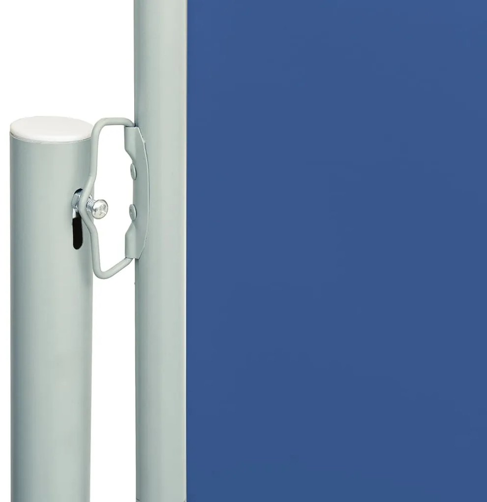 Toldo lateral retrátil para pátio 220x600 cm azul