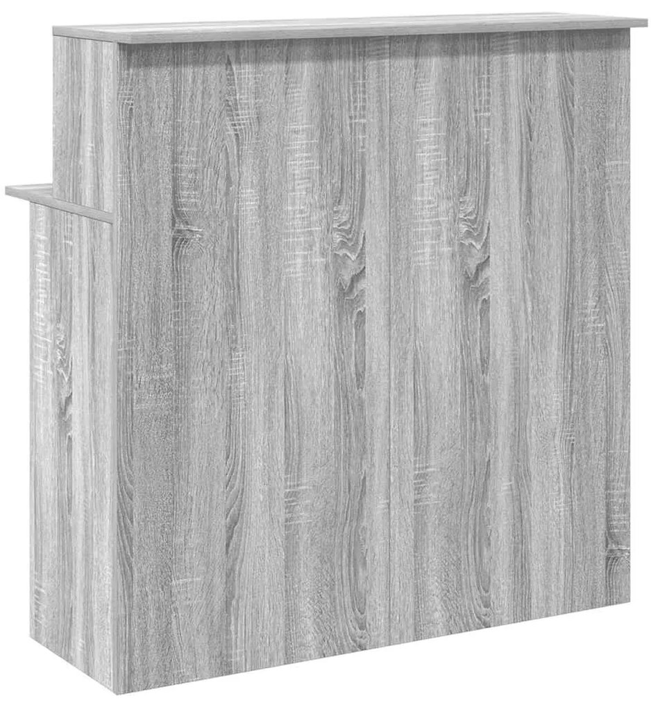 Balcão recepção 100x50x103,5 cm deriv. madeira cinzento sonoma