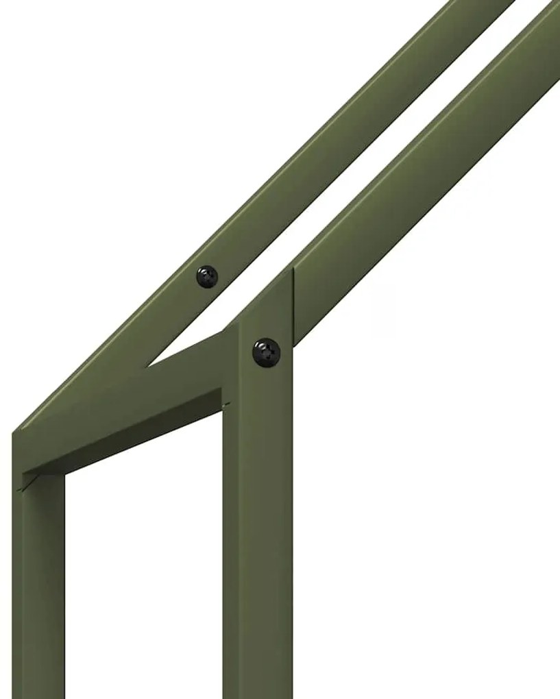 Suporte para lenha aço laminado a frio verde azeitona
