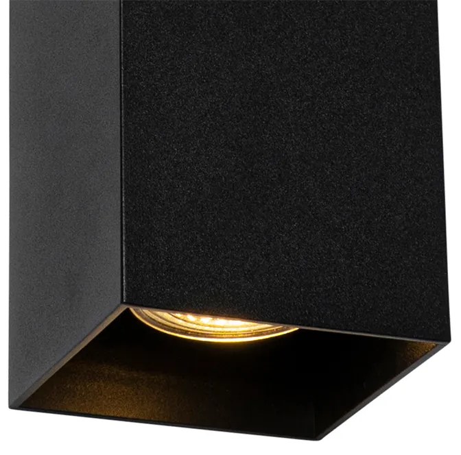 Candeeiro de parede quadrado design preto - Sabbir Design