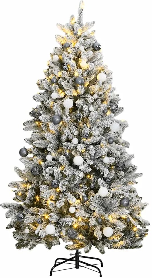 Árvore Natal artificial articulada c/ 300 luzes LED+bolas 300cm