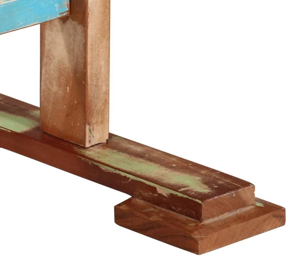 Mesa de jantar 110x55x78 cm madeira recuperada maciça