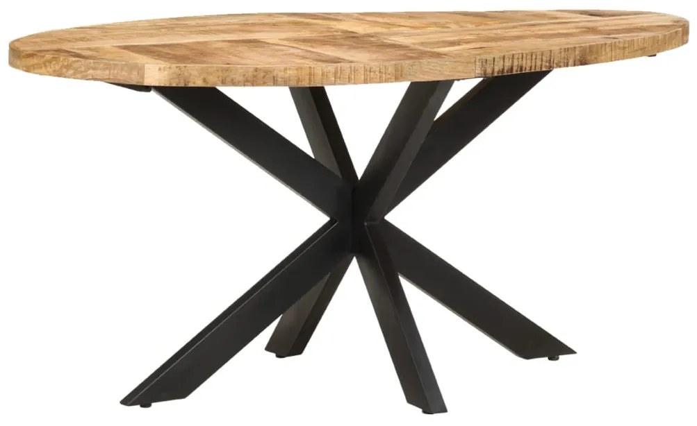 vidaXL Mesa de jantar 160x90x75 cm madeira de mangueira áspera