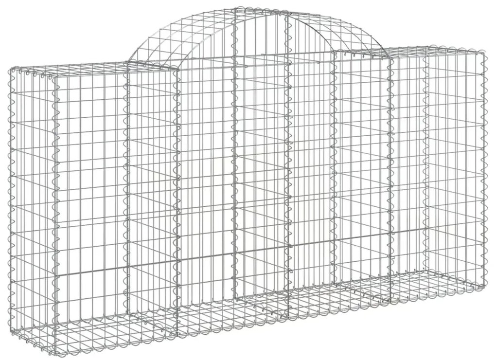 Cestos gabião arqueados 15 pcs 200x50x100/120 ferro galvanizado