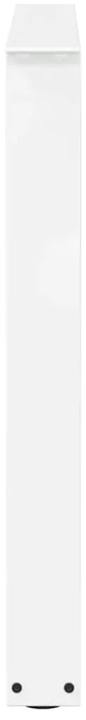Pernas para mesa de jantar em V, 2 peças, branco, 90x (72-73,3) cm, aç