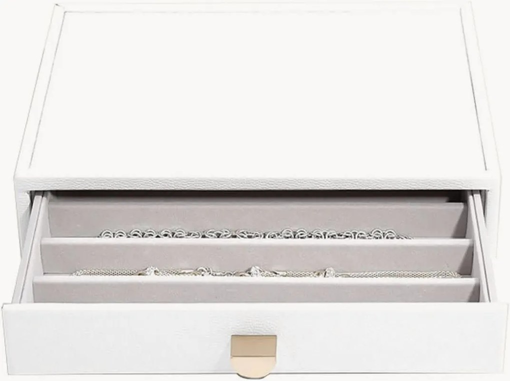 Caixa para joias Classic Pebble White