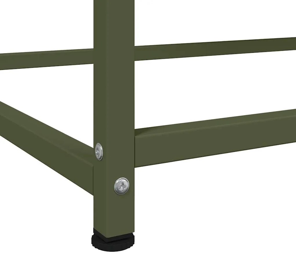 Aparador alto 100,5x39x107 cm aço verde azeitona
