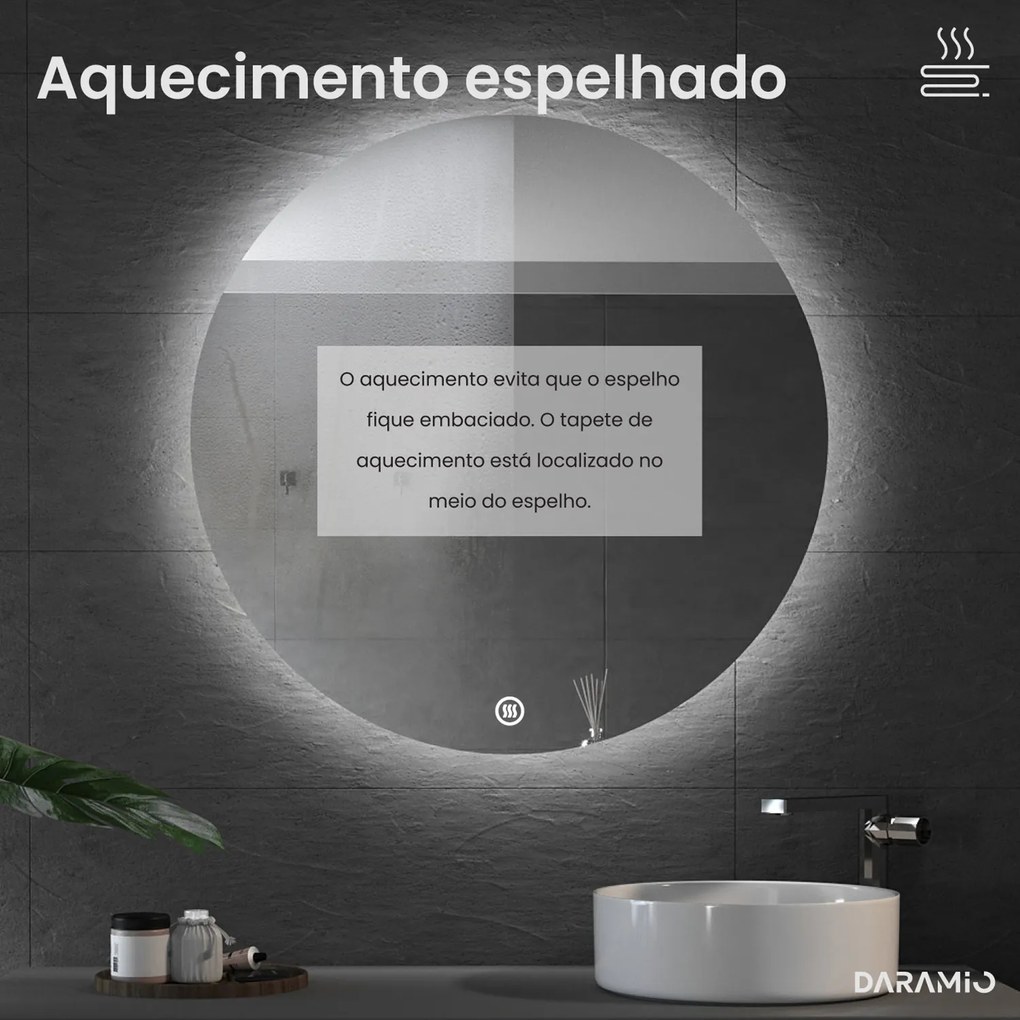 Espelho em arco com LED G9