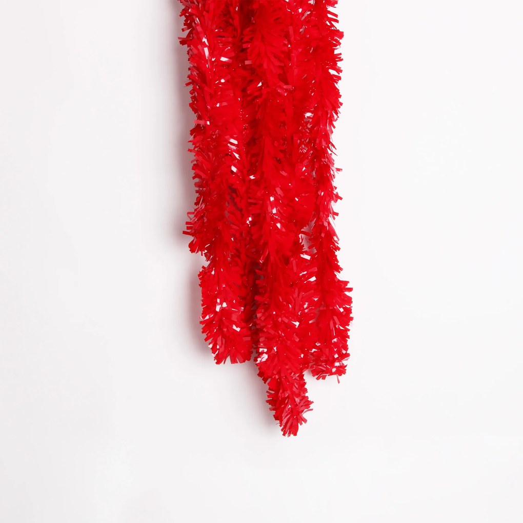 Festão Plástico Clássico 12m Vermelho