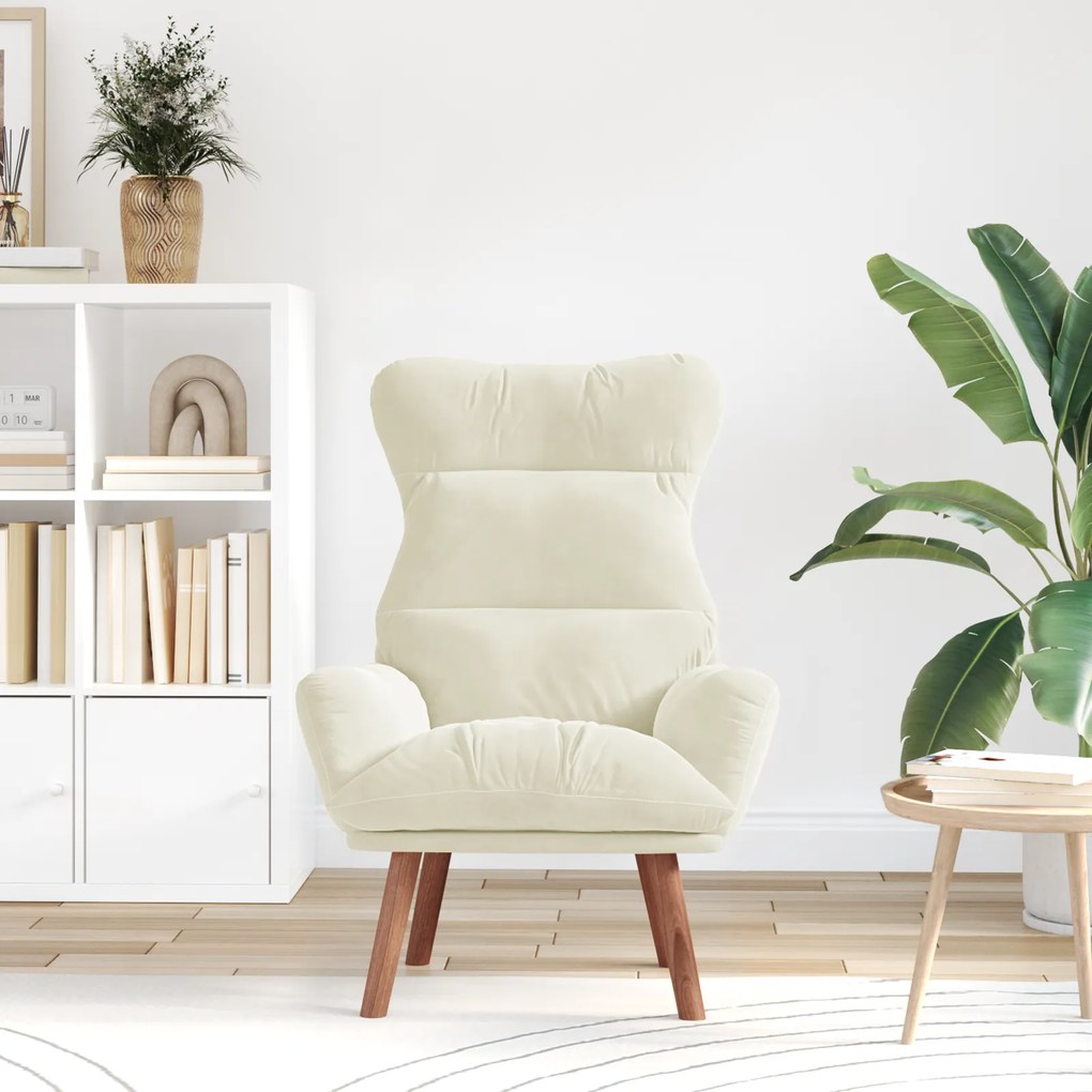 Poltrona relaxante Velvet Creme