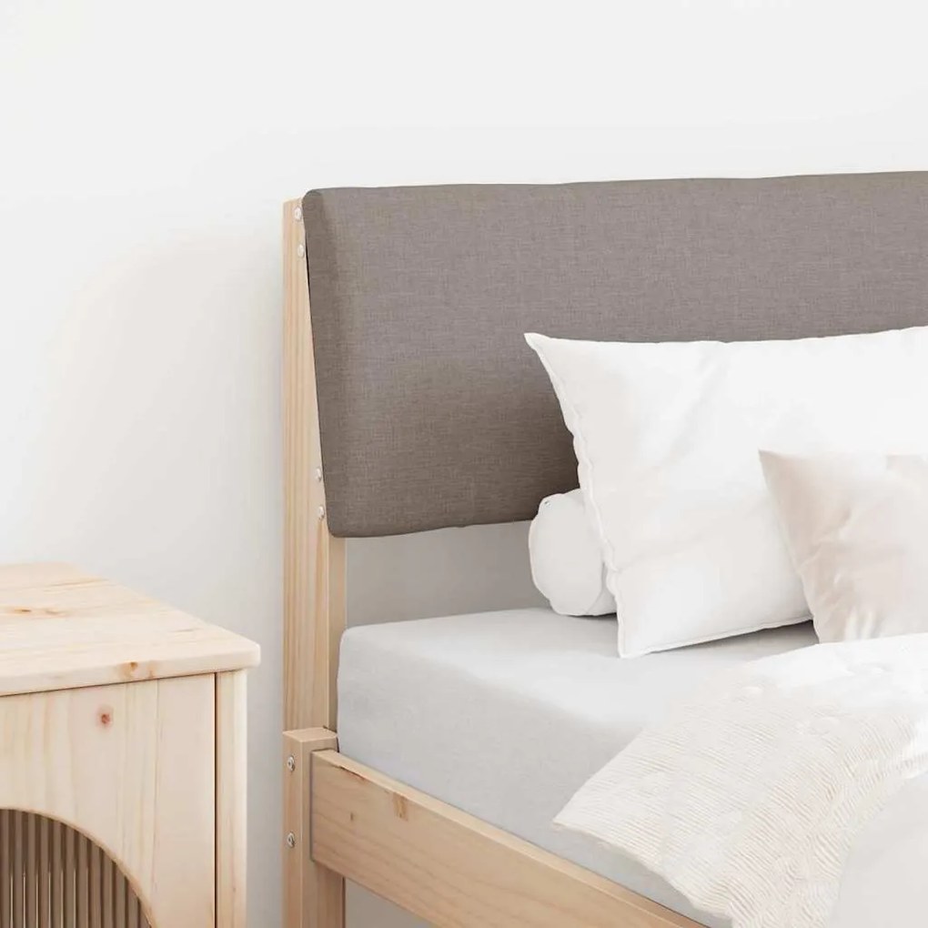 vidaXL Cabeceira estofada Cinzento-acastanhado 75 cm