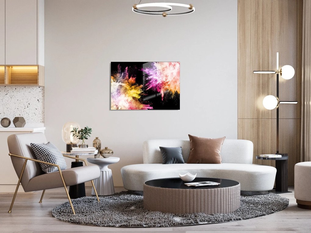 Pintura Decorativa em Vidro Temperado UV-005 – Multicolor – 70 x 100 c