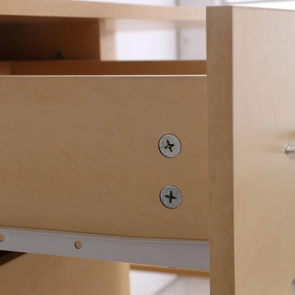 Mesa de computador de mesa para casa Escritório 3 gavetas 3 prateleira
